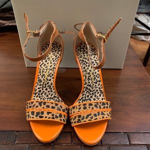 Jessica Simpson Leopard Double Strap Heels